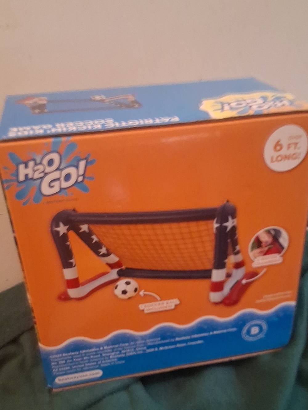 Inflatable Soccer Goal - Blue, Red & White